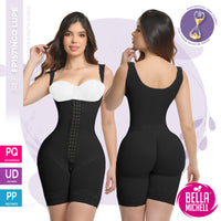 FP1571 FAJA SHORT RELOJ DE ARENA TIRANTE ANCHO DOBLE TALLA 3 LINEAS DE BROCHES CON 2 VARILLAS REALCE BOOTYLICIOUS