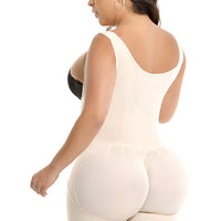 FP1571 FAJA SHORT RELOJ DE ARENA TIRANTE ANCHO DOBLE TALLA 3 LINEAS DE BROCHES CON 2 VARILLAS REALCE BOOTYLICIOUS