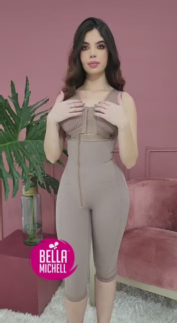 FP6017 FAJA DE PIERNA COMPLETA CON BRASIER Y AJUSTE EN CIERRE CON REALCE MAGIC *OFERTA FINAL*